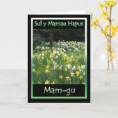 Moederdag, Gele narcis, de Welse Kaart van de Taal (Gele Bloem)