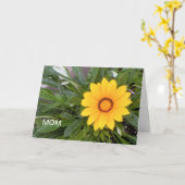 Moederdag, gele ventilator kaart (Gele Bloem)