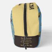 Moederdag gele vlinder cosmetische tas (Rechts)