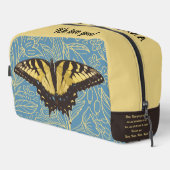 Moederdag gele vlinder cosmetische tas (Rechterhoek)