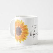 Moederdag Gele Zonnebloem Allerbeste Moeder Koffiemok (Voorkant links)