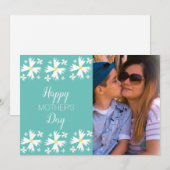 Moederdag Geometrische Daisy Foto Feestdagenkaart (Voorkant / Achterkant)
