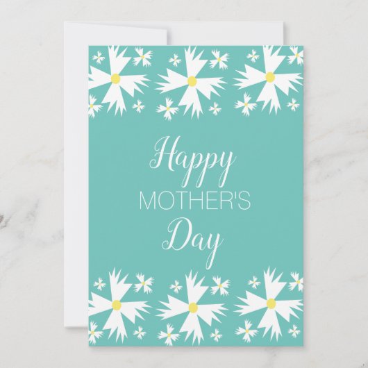 Moederdag Geometrische Margriet Vakantiekaart Feestdagenkaart (Voorkant)