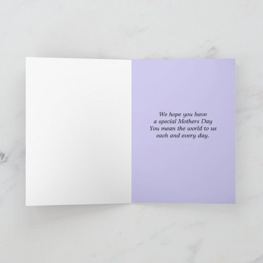 Moederdag gepersonaliseerd kaart (Binnen)