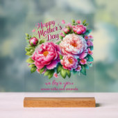 Moederdag Gepersonaliseerd Peony Acryl Teken Acryl Bord (Neutraal)