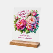 Moederdag Gepersonaliseerd Peony Acryl Teken Acryl Bord (Hoek)