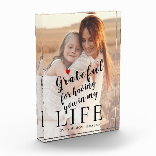 Moederdag gepersonaliseerde foto- en tekstquote fotoblokken (Links)
