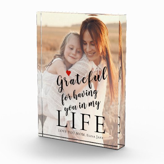 Moederdag gepersonaliseerde foto- en tekstquote fotoblokken (Rechts)