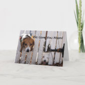 Moederdag geredde pups kaart (Voorkant)