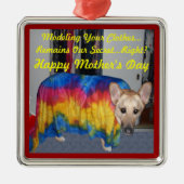 Moederdag German Shepherd Dog Modelling Clothes Metalen Ornament (Voorkant)
