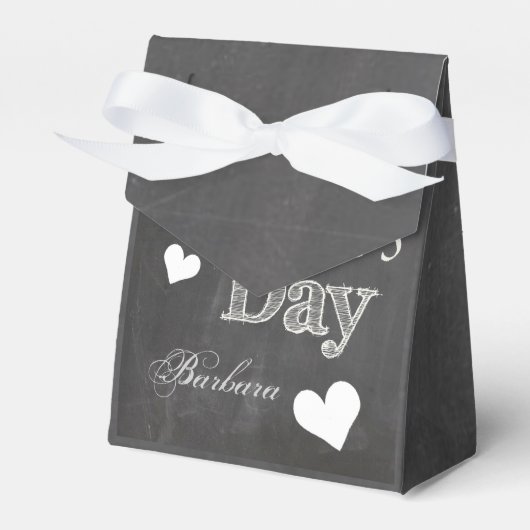 Moederdag geschenkdoos - Blackboard Style Bedankdoosjes (Voorkant Zijde)