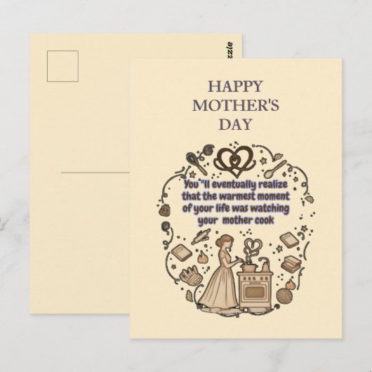 moederdag geschenken briefkaart (Voorkant / Achterkant)