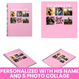 Moederdag Geschenken Fotocollage en Monogram Notitieboek