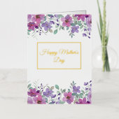 Moederdag Gevouwen Folie Wenskaart (Voorkant)