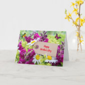 Moederdag Gevouwen Wenskaart Kaart (Gele Bloem)