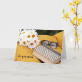 Moederdag Gevouwen Wenskaart Kaart (Gele Bloem)