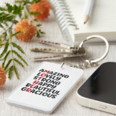 Moederdag geweldige persoonlijke foto sleutelhanger (Voorkant Rechts)