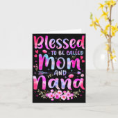 Moederdag Gezegend om Moeder en Nana Flo te worden Kaart (Gele Bloem)