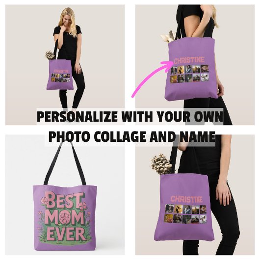 Moederdag Gifs Fotocollage Moeder Tote Bag
