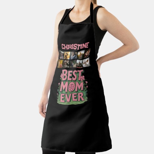 Moederdag Gifs voor Haar Trendy Roze Bloemen Schort (Insitu)