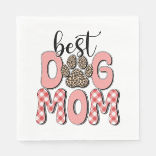 Moederdag Gift Beste hond mama Servet