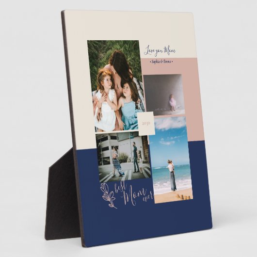 Moederdag gift Beste Mam ooit Foto Collage Fotoplaat (Zijkant)