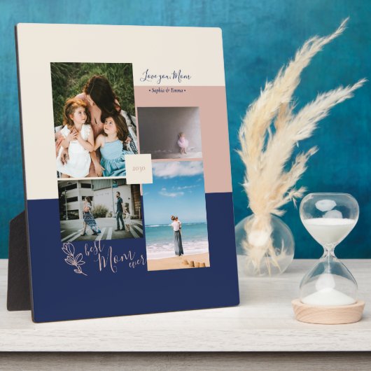 Moederdag gift Beste Mam ooit Foto Collage Fotoplaat (Zijkant)