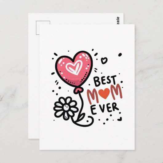 Moederdag Gift | Beste moeder ooit Briefkaart (Voorkant / Achterkant)