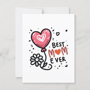 Moederdag Gift Beste moeder ooit Briefkaart