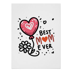 Moederdag Gift   Beste moeder ooit Perfect Poster
