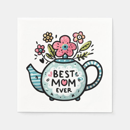 Moederdag Gift | Beste moeder ooit Servet (Voorkant)