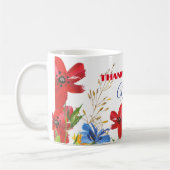 Moederdag Gift Bloemen Bedankt Een Bunch Koffiemok (Links)