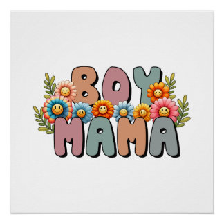 Moederdag Gift | Boy Mama Perfect Poster