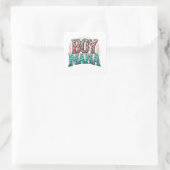 Moederdag Gift | Boy Mama Vierkante Sticker (Tas)