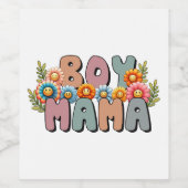 Moederdag Gift | Boy Mama Wijn Etiket (Enkel label)