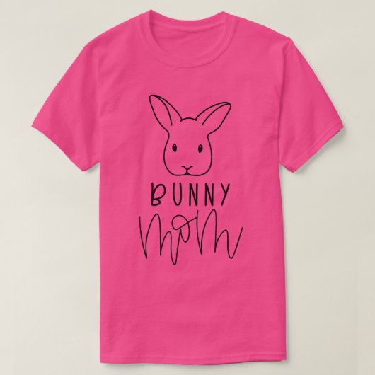Moederdag Gift Bunny Ma Cute Bunny Funny Mam T-shirt (Design voorkant)
