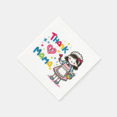 Moederdag Gift | Dank je, mama Servet (Hoek)