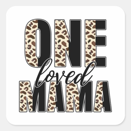 Moederdag Gift | Een geliefde mama Vierkante Sticker (Voorkant)