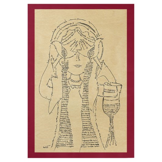 Moederdag Gift, Eshet Chayil, Hebreeuws-joodse kun Houten Poster (Voorkant)