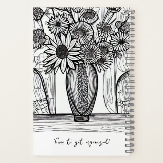 Moederdag Gift Floral Art Bullet Journal Notitieboek (Achterkant)