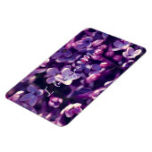 Moederdag, Gift, Foto lila bloem, Wedding, Magneet (Linkerzijde)