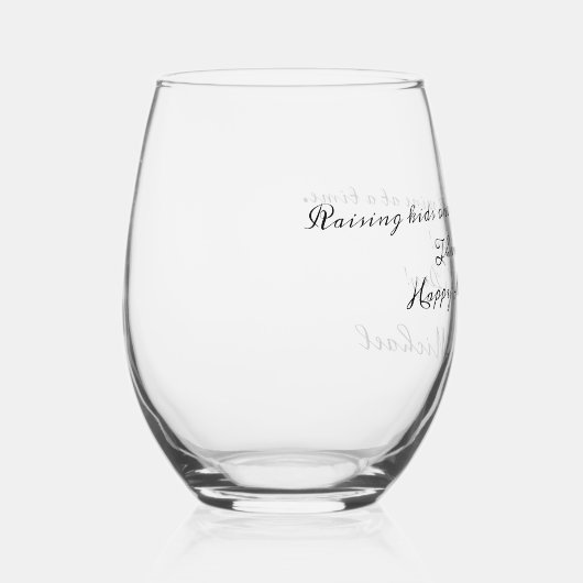 Moederdag Gift Funny Quotes Script Naam op Wijnglas Zonder Voet (Rechts)