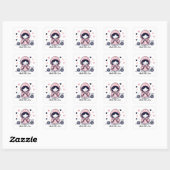 Moederdag Gift | Gemaakt met liefde Vierkante Sticker (Vel)