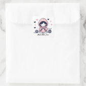 Moederdag Gift | Gemaakt met liefde Vierkante Sticker (Tas)