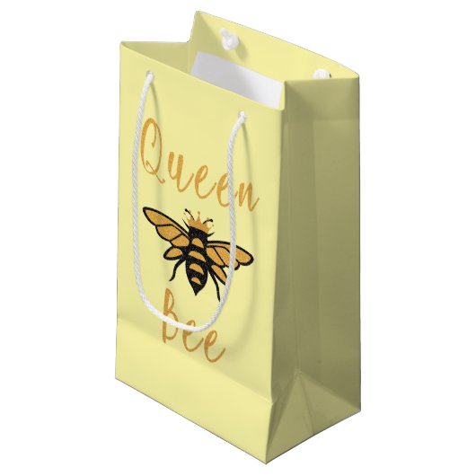 Moederdag Gift Gold Queen Bee Klein Cadeauzakje (Voorkant Gekanteld)