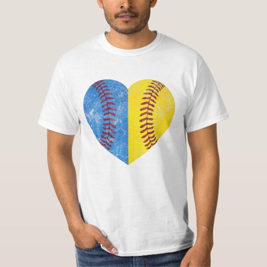 Moederdag Gift Hart Baseball T-shirt (Voorkant)