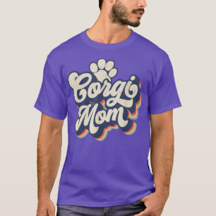 Moederdag Gift Hondenliefhebbers Groovy Corgi T-shirt