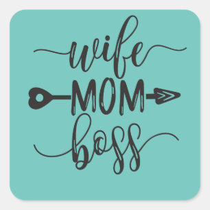 moederdag Gift Ideas Wife Mam Boss Vierkante Sticker