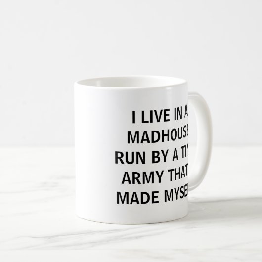 moederdag Gift Idee Ik woon in een huisje Koffiemok (Voorkant rechts)