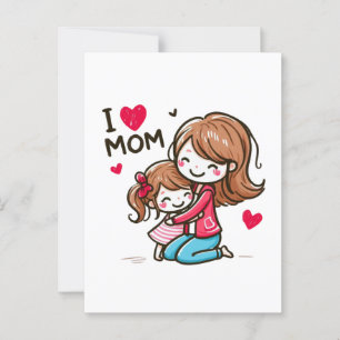 Moederdag Gift   Ik hou van mama Briefkaart